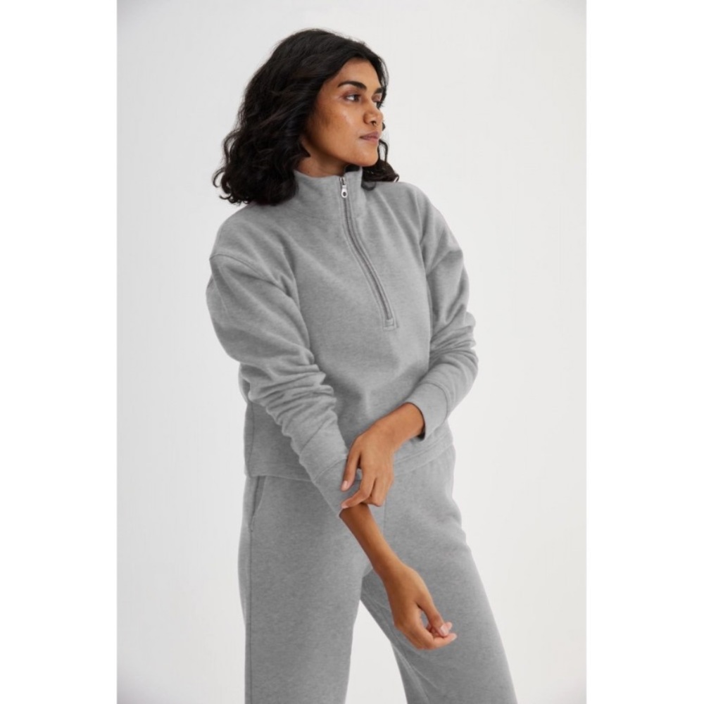 Girlfriend collective 50/50 half zip sweatshirt